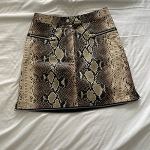 I.AM.GIA snake skin leather skirt.